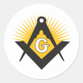 Sticker Rond Freemasonry symbol (Devant)
