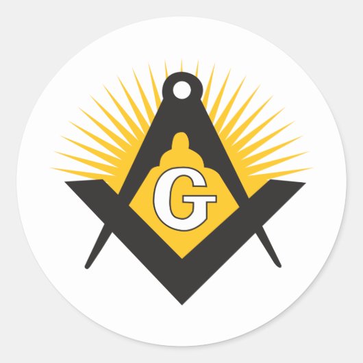 Sticker Rond Freemasonry symbol (Devant)