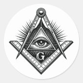 Sticker Rond Freemasonry symbol (Devant)