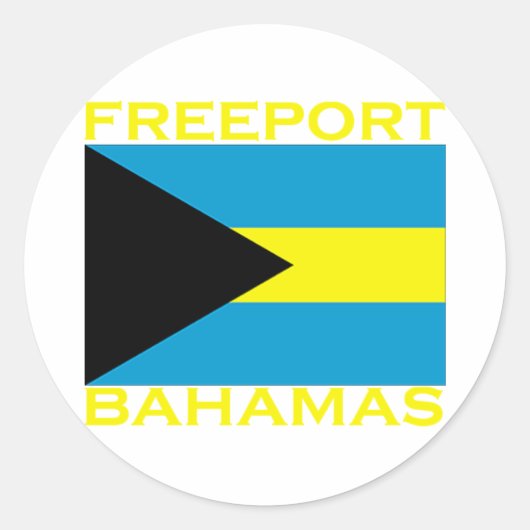Sticker Rond Freeport, Bahamas (Devant)