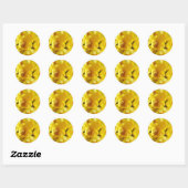 Sticker Rond Freesia Jaune (Feuille)