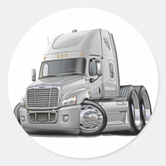 Sticker Rond Freightliner Cascadia White Truck (Devant)