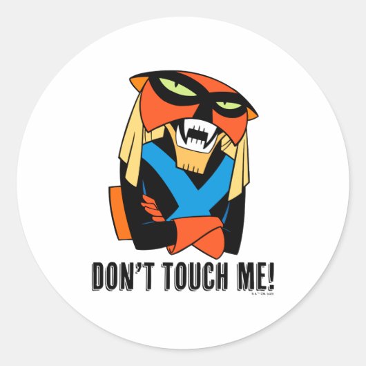 Sticker Rond Frein Ne Me Touchez Pas (Devant)