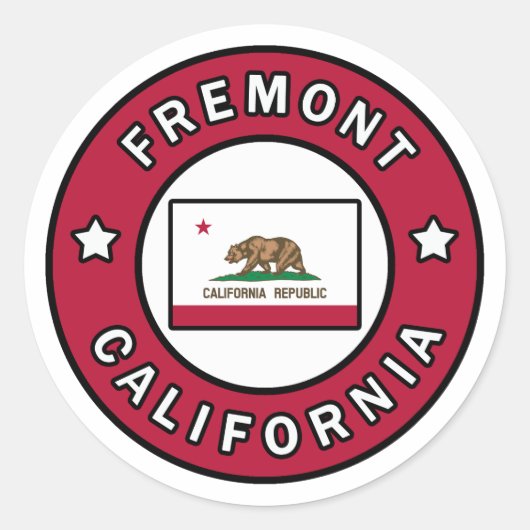 Sticker Rond Fremont Californie (Devant)