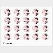 Sticker Rond French Bulldog Birthday (Feuille)