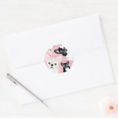 Sticker Rond French Bulldog Birthday (Enveloppe)