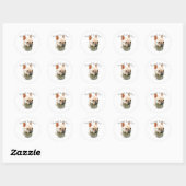 Sticker Rond French Bulldog Dad 2 (Feuille)