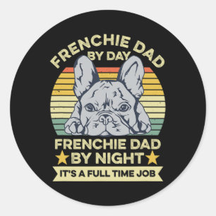 Sticker Rond French Bulldog Design pour votre père français