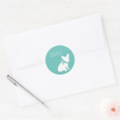 Sticker Rond French Bulldog Frenchie Chien Chien Chien Chien Ch (Enveloppe)