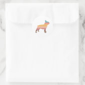 Sticker Rond French Bulldog Frenchie Chien race Premium (Sac)