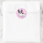 Sticker Rond French Bulldog Love (Sac)