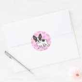 Sticker Rond French Bulldog Love (Enveloppe)