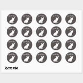 Sticker Rond French Bulldog Theme Party - Baby shower neutre (Feuille)