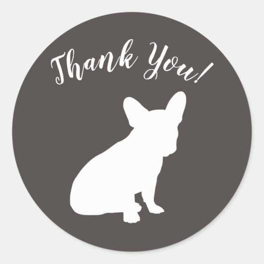 Sticker Rond French Bulldog Theme Party - Baby shower neutre (Devant)