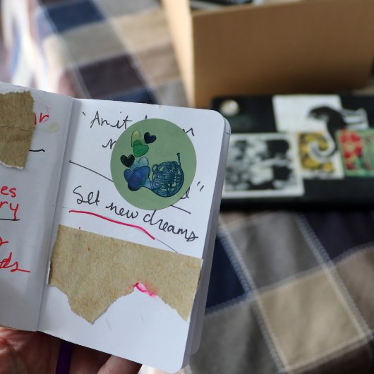 Sticker Rond French Horn Band Classe de musique