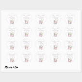 Sticker Rond French Macaron Bonjour Bebe Paris Baby shower (Feuille)