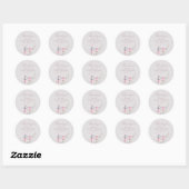 Sticker Rond French Macaron Merci Baby shower (Feuille)