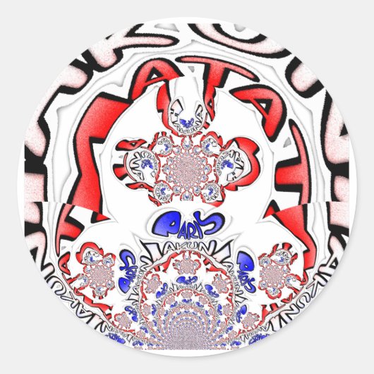 Sticker Rond French Twist Hakuna Matata : Unique Mélange Cultur (Devant)