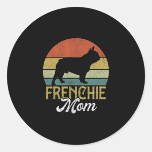 Sticker Rond Frenchie Bulldog Mama Femmes