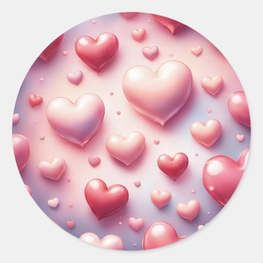 Sticker Rond Frénésie cardiaque (Devant)
