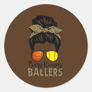 Sticker Rond Fréquente Élevage Ballers Softball Et Basketball M
