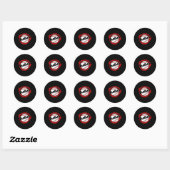 Sticker Rond Frère de baseball de baseball Softball Maman (Feuille)