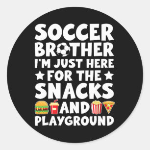 Sticker Rond Frère de foot drôle Frère de joueur de football