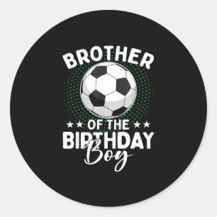 Sticker Rond Frère du garçon qui fête son anniversaire Joueur d