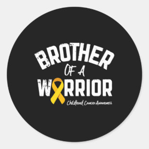 Sticker Rond Frère D'Une Guerrière Sensibilisation Au Cancer De