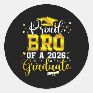 Sticker Rond Frère fier d'un Cl de la promotion 2026 Senior Gra