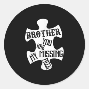 Sticker Rond Frère Mon Ange Gardien Vous Êtes Mon Pièce Disparu