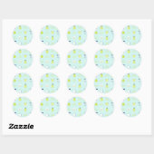 Sticker Rond Fresh Laundry Day Pattern (Feuille)