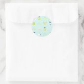 Sticker Rond Fresh Laundry Day Pattern (Sac)
