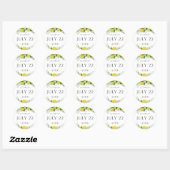 Sticker Rond Fresh Lemon and the Date Classic Round (Feuille)