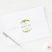 Sticker Rond Fresh Lemon and the Date Classic Round (Enveloppe)