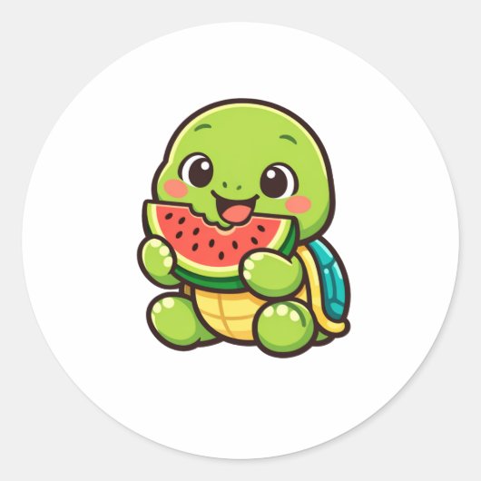 Sticker Rond Fresh Watermelon Bite (Devant)