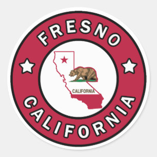 Sticker Rond Fresno Californie