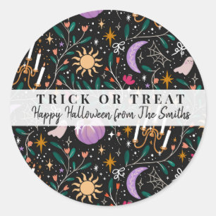 Sticker Rond Friandise d'Halloween Opulente Personnalisée pour