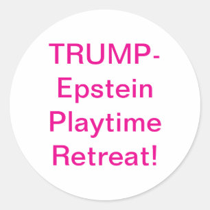 Sticker Rond Friandises de jeu de Trump-Epstein Hankamer Artjun