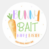 Sticker Rond Friandises de lapin Joyeuses Pâques Joli Cadeau de (Devant)