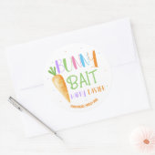 Sticker Rond Friandises de lapin Joyeuses Pâques Joli Cadeau de (Enveloppe)