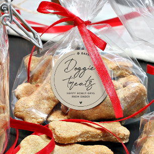Sticker Rond Friandises modernes pour chiens faits maison