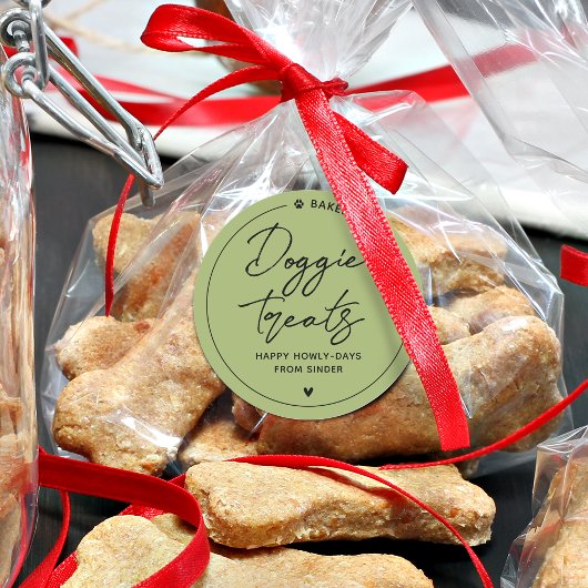 Sticker Rond Friandises modernes pour chiens faits maison