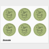 Sticker Rond Friandises modernes pour chiens faits maison (Feuille)