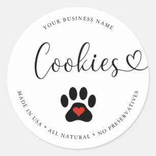 Sticker Rond Friandises pour chiens gourmet naturel