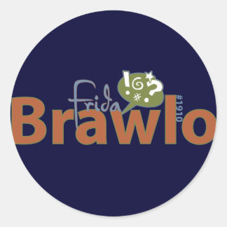 Sticker Rond Frida Brawlo-Sticker