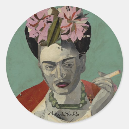 Sticker Rond Frida Kahlo par Garcia Villegas (Devant)