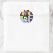 Sticker Rond Frida Kahlo Pop Art Portrait (Sac)