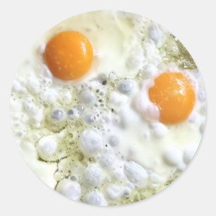Sticker Rond Fried eggs