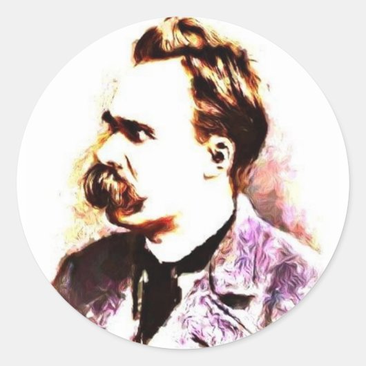 Sticker Rond Friedrich Nietzsche (Devant)